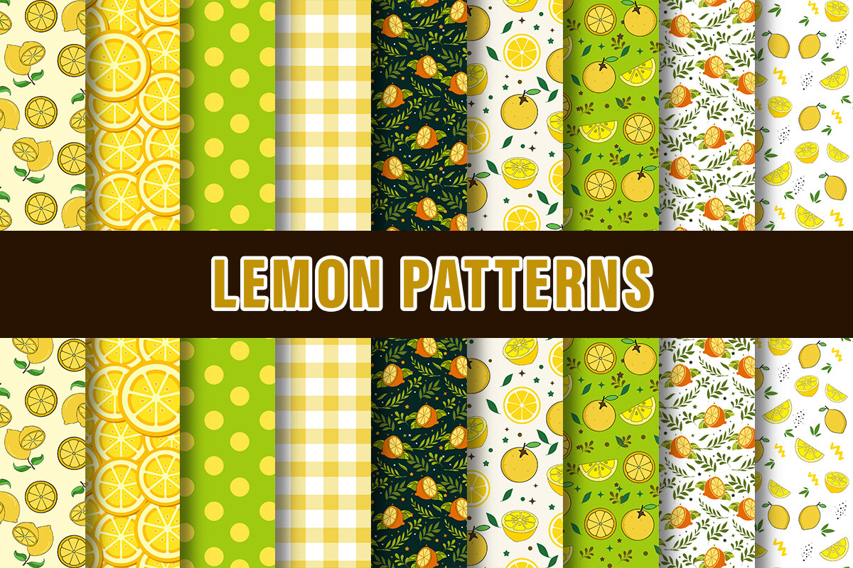 Lemon Digital Paper Patterns Graphic by PiXimCreator · Creative Fabrica