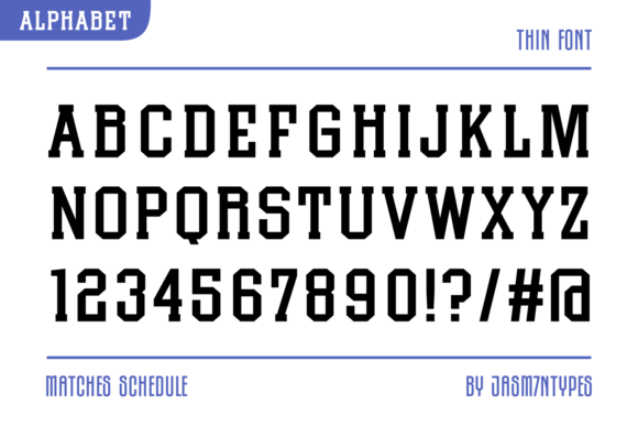 Matches Schedule Font PNG with transparent background - Preview 4