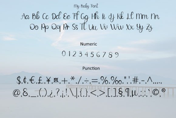 My Baby Font PNG with transparent background - Preview 3