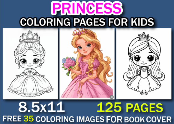 Princess Coloring Book for Kids