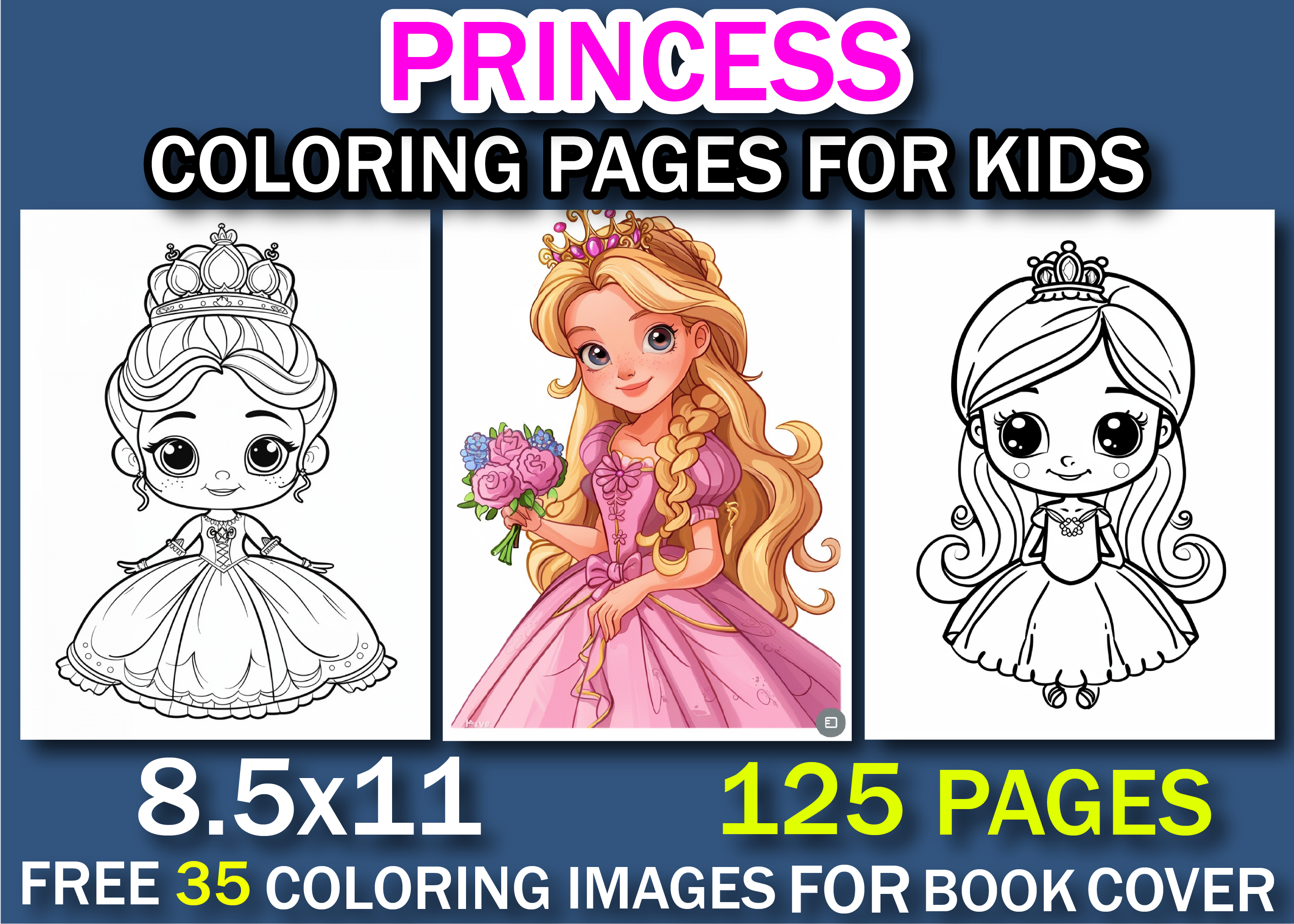 Princess Coloring Book for Kids