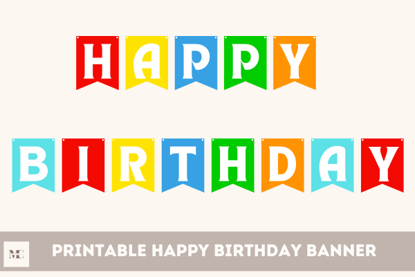 Printable Happy Birthday Banner Graphic
