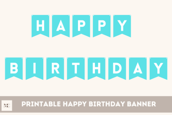 Printable Happy Birthday Banner