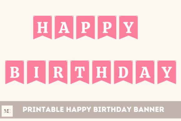 Printable Happy Birthday Banner