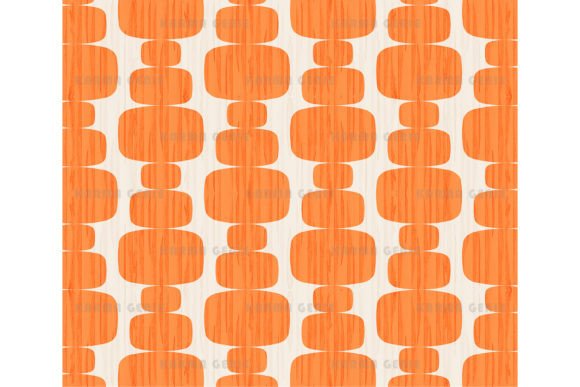 Retro 1970s Orange Rectangles Pattern
