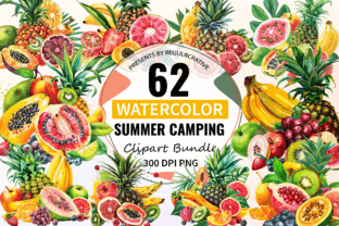 Tropical Fruits Sublimation Clipart Graphic by Regulrcrative · Creative ...