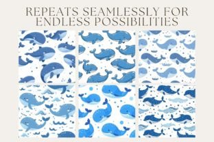 Whale Seamless Patterns Graphic by Inknfolly · Creative Fabrica