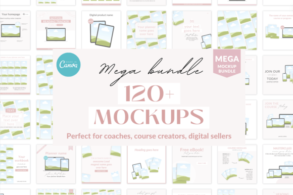 Canva Mockup Template Bundle Graphics