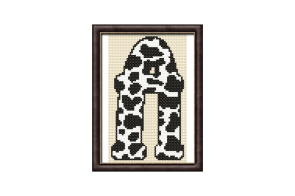 Cow Print a Monogram Cross Stitch