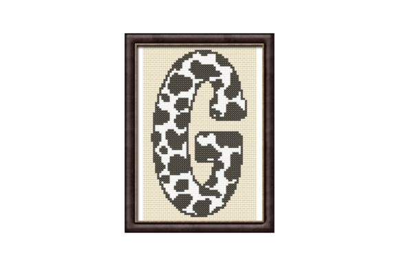 Cow Print G Monogram Cross Stitch