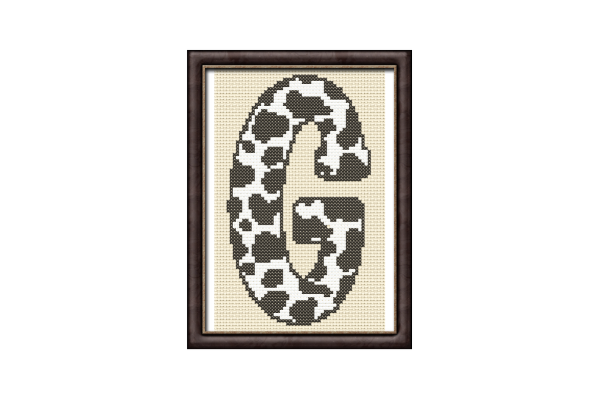 Cow Print G Monogram Cross Stitch