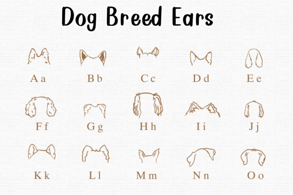 Dog Breed Ears Font - Preview 1