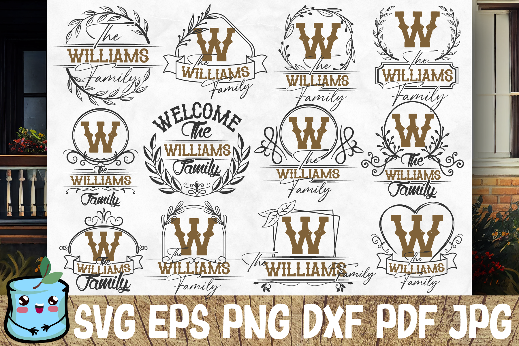 Family Monograms Bundle Graphic by MintyMarshmallows · Creative Fabrica