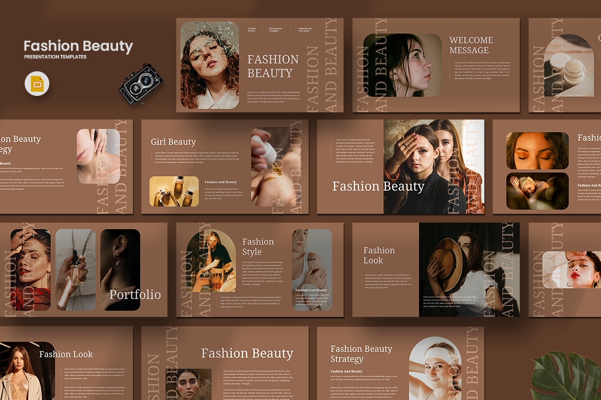 Plantilla de Google Slides de moda y belleza