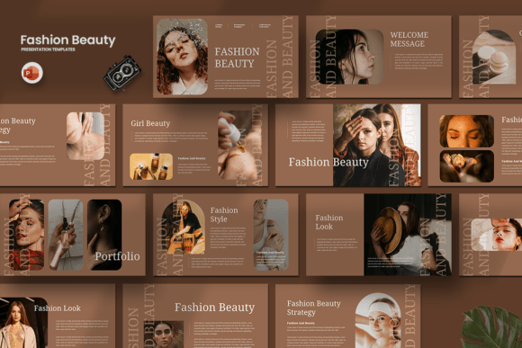 Preview of Fashion Beauty - PowerPoint Template fashion presentation template