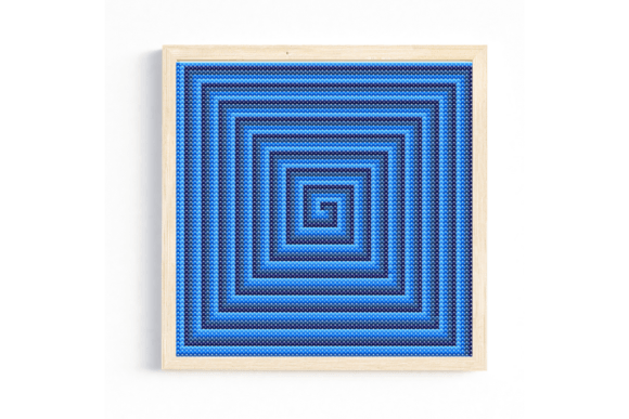 Geometric Swirl Cross Stitch Pattern