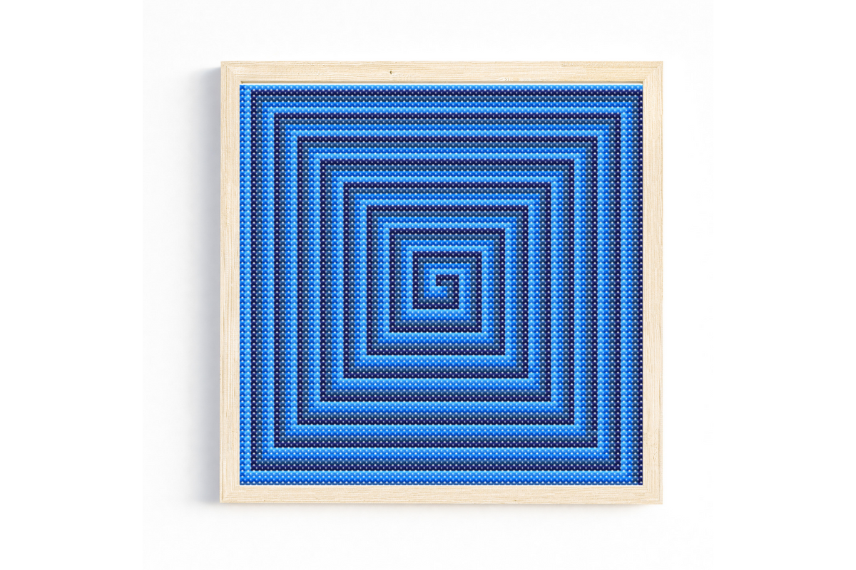 Geometric Swirl Cross Stitch Pattern