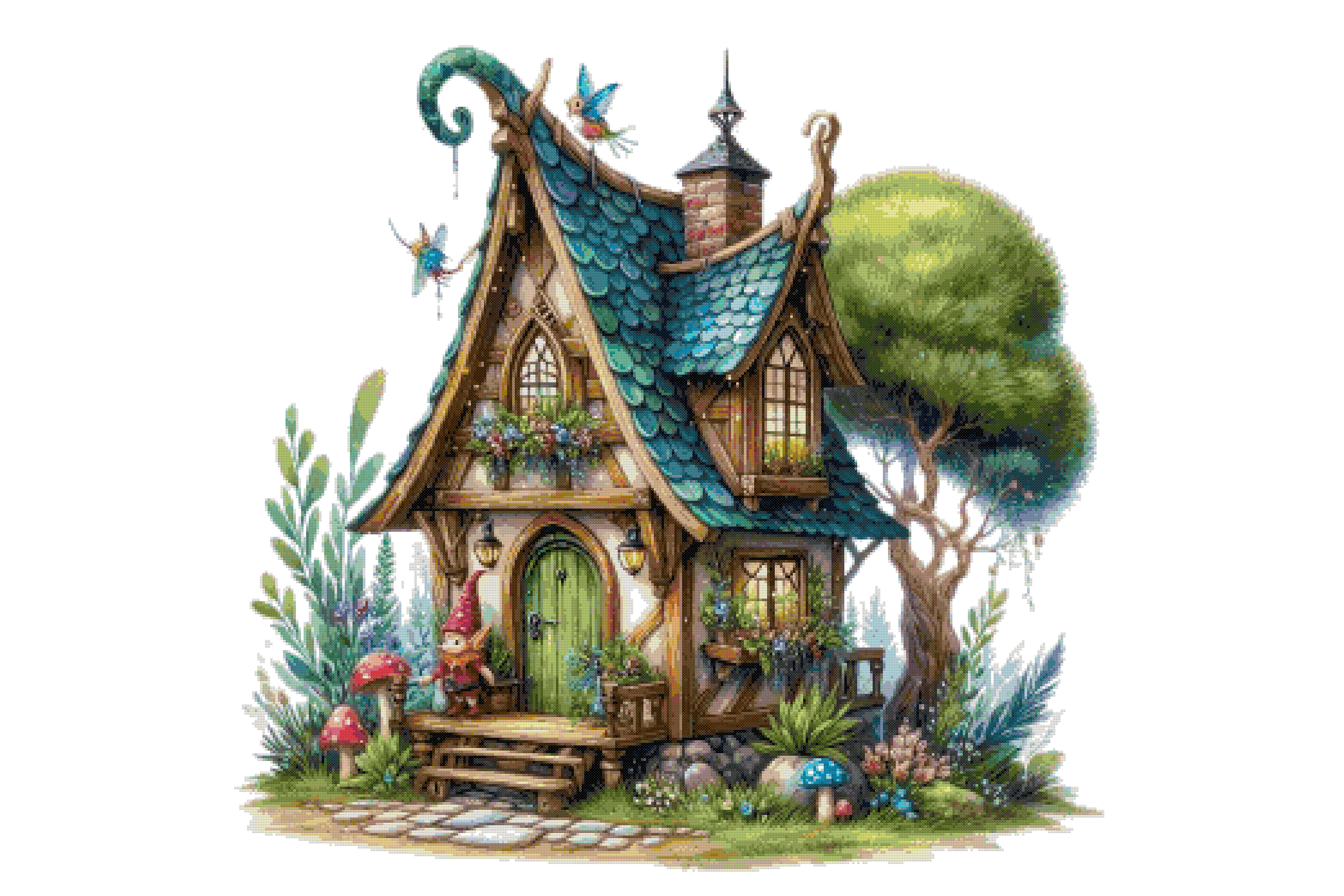 Gnome Home Counted Cross Stitch Patterns