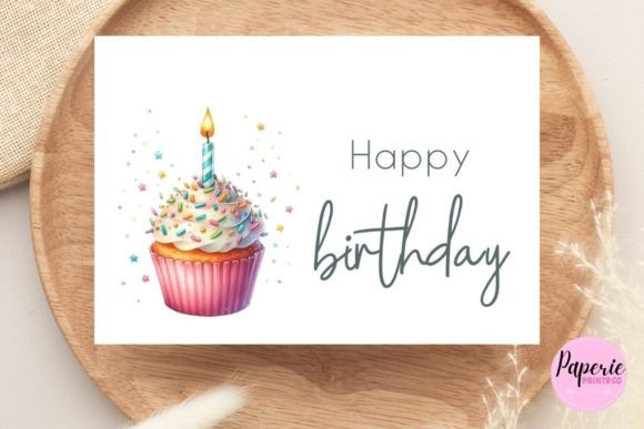 Happy Birthday Cupcake Card