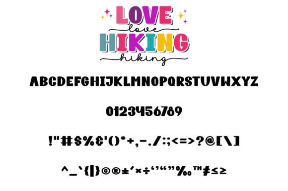 Love Hiking Duo Font PNG with transparent background - Preview 5