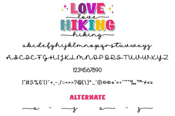 Love Hiking Duo Font PNG with transparent background - Preview 6