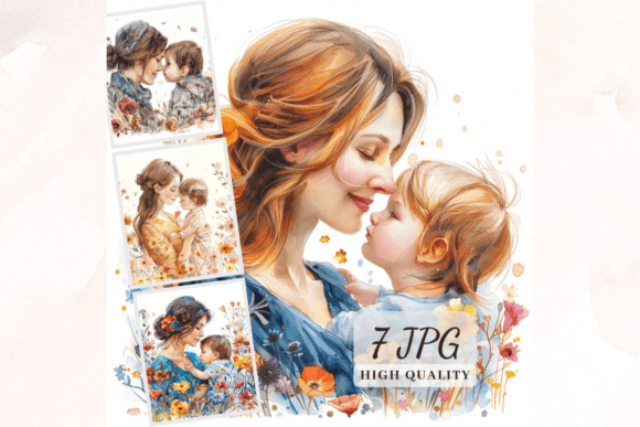 Mother and Child Clipart