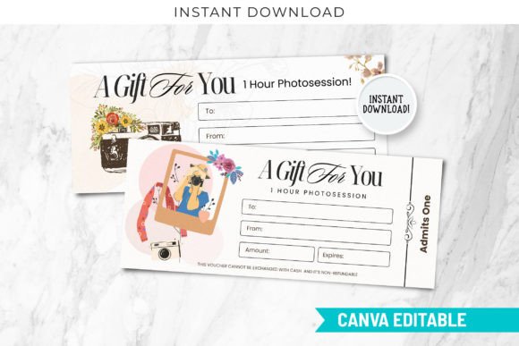 Photography Gift Certificate Canva