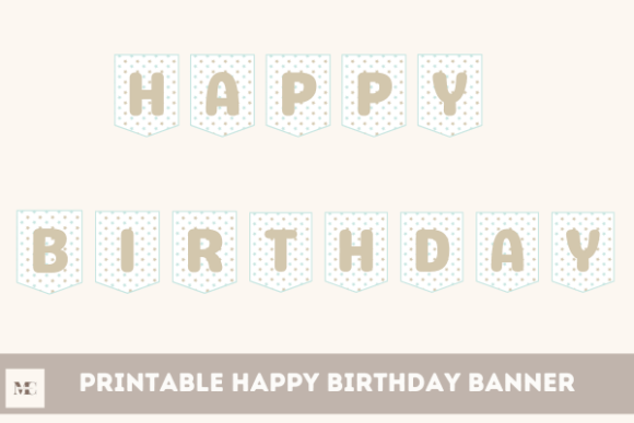 Printable Happy Birthday Banner