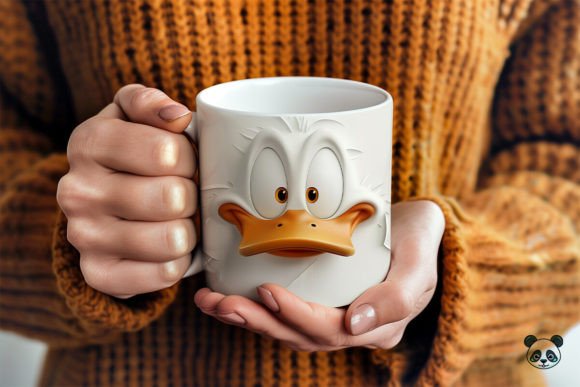 Sarcastic Cartoon Duck Face 3D Mug Wrap