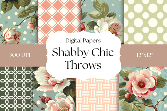 Shabby Chic Throws Digital Papers