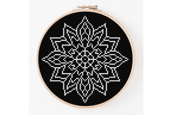 Simple Mandala Cross Stitch Pattern