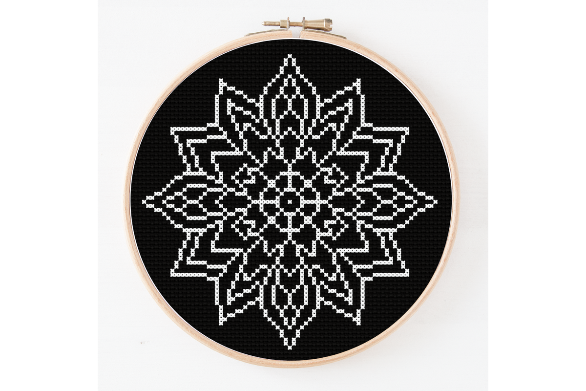Simple Mandala Cross Stitch Pattern
