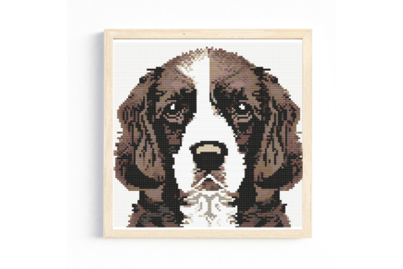 Spaniel Portrait Cross Stitch Pattern