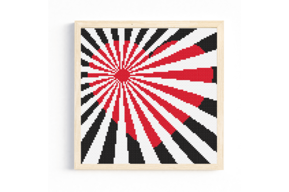 Starburst Heart Cross Stitch Pattern