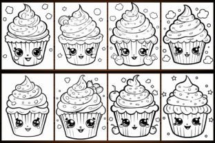 230 Cute Kawaii Cupcake Coloring Pages Graphic by E A G L E · Creative ...