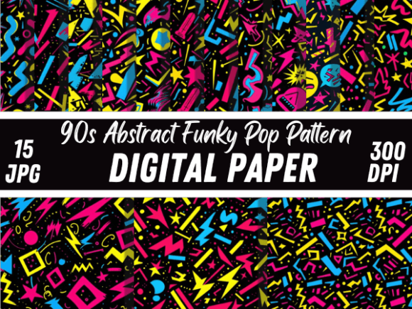 90s Abstract Funky Pop Pattern Bundle