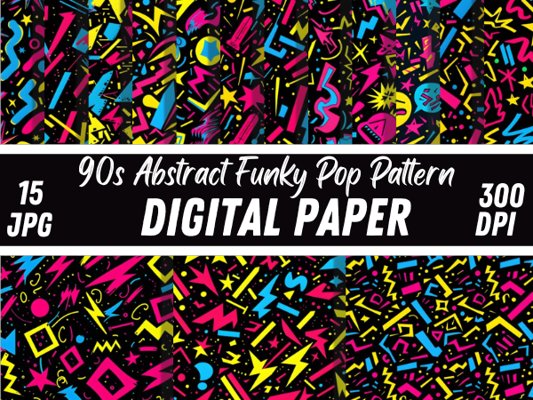 90s Abstract Funky Pop Pattern Bundle