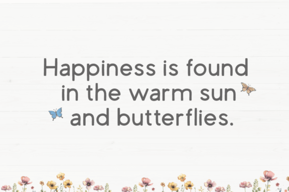 Butterfly Wildflower Font - Preview 1