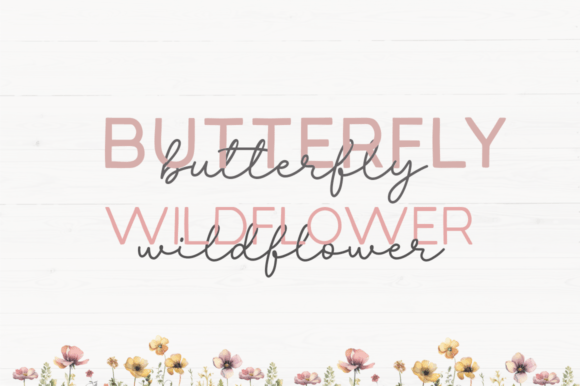 Butterfly Wildflower Font - Preview 3