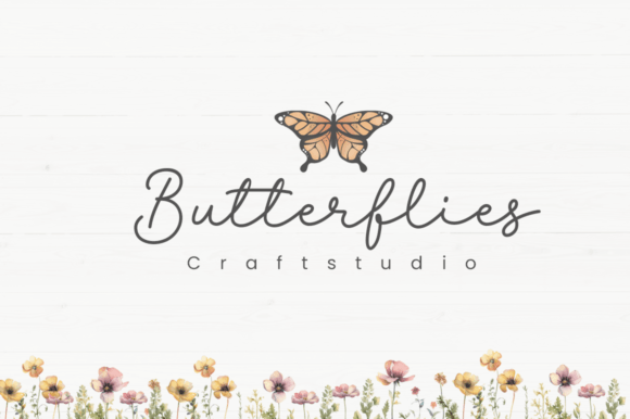Butterfly Wildflower Font - Preview 4