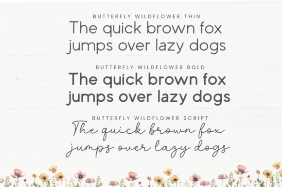 Butterfly Wildflower Font - Preview 5