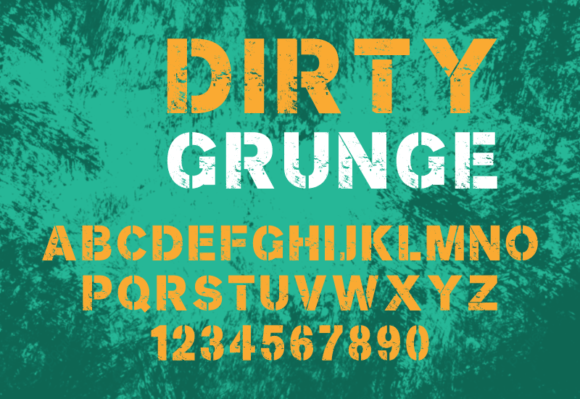 Dirty Grunge Font - Preview 2