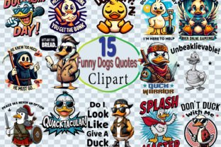 Funny Duck Quotes & Sublimation Clipart Graphic by Maya Design ...