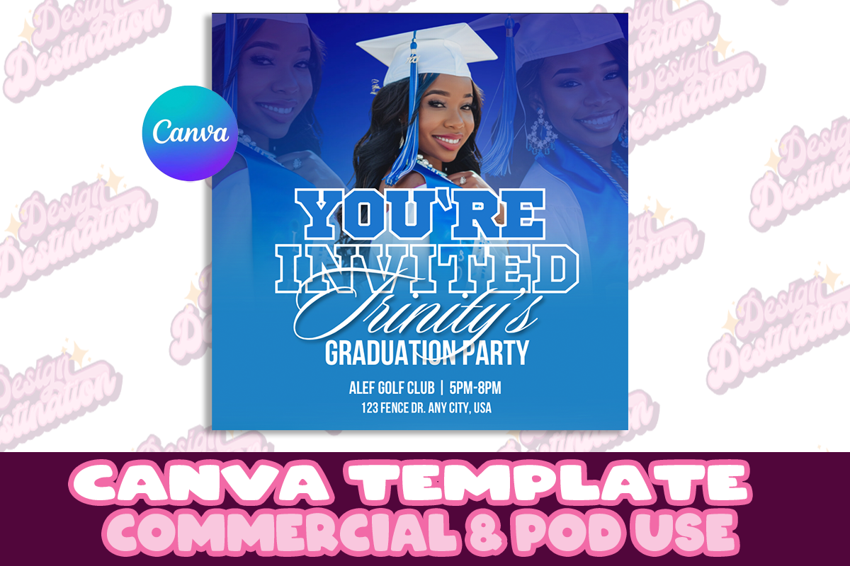 Graduation Invitation Canva Template