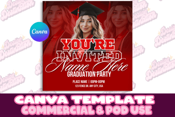Graduation Invitation Canva Template