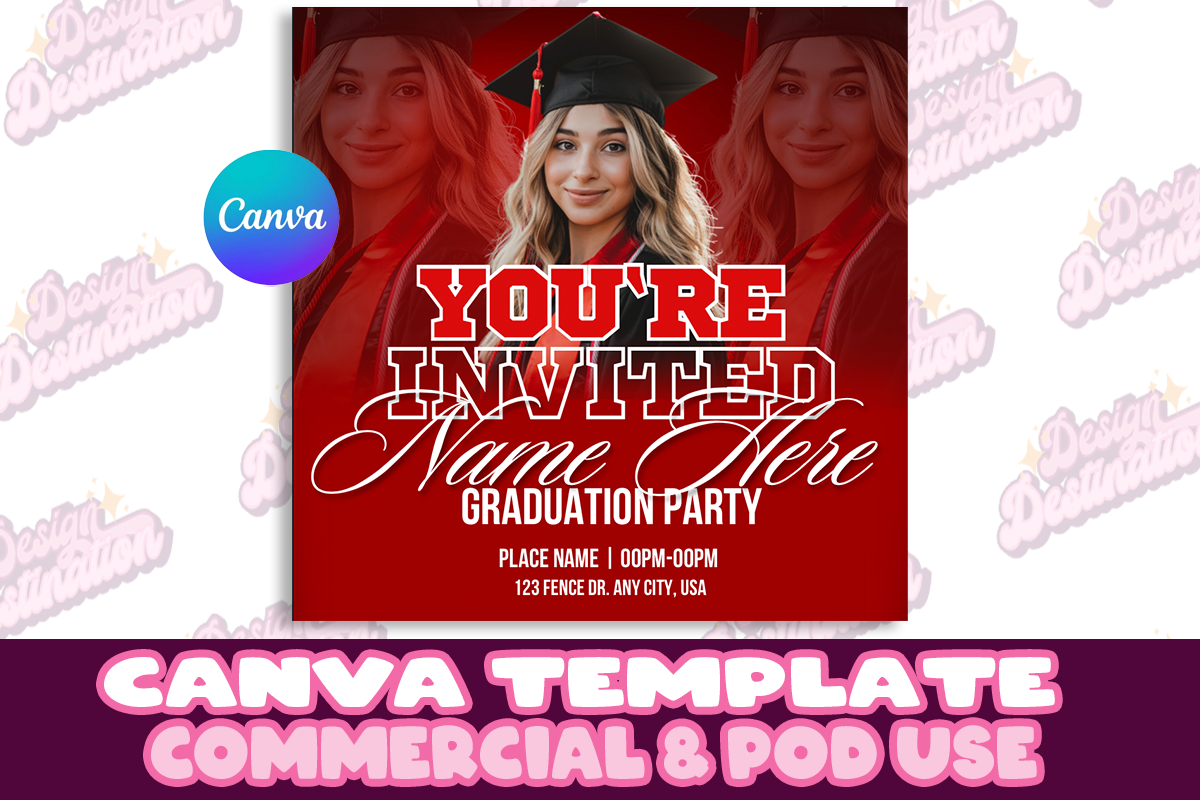 Graduation Invitation Canva Template