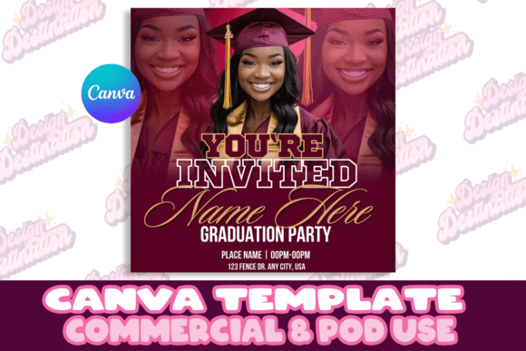 Graduation Invitation Canva Template