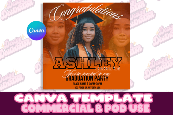 Graduation Invitation Canva Template