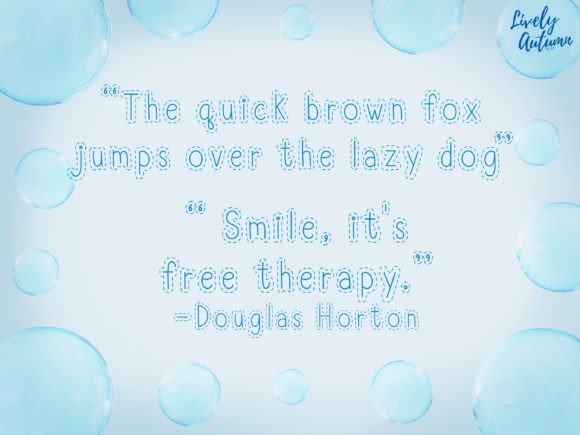 Line Bubble Font PNG with transparent background - Preview 3