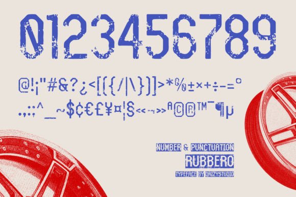 Rubbero Font PNG with transparent background - Preview 3